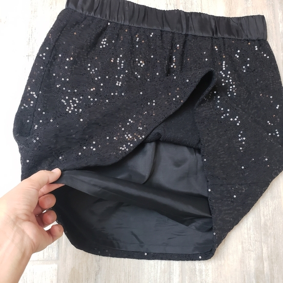 LOFT Ann Taylor Sequin Black Pencil Skirt size S - Picture 5 of 7